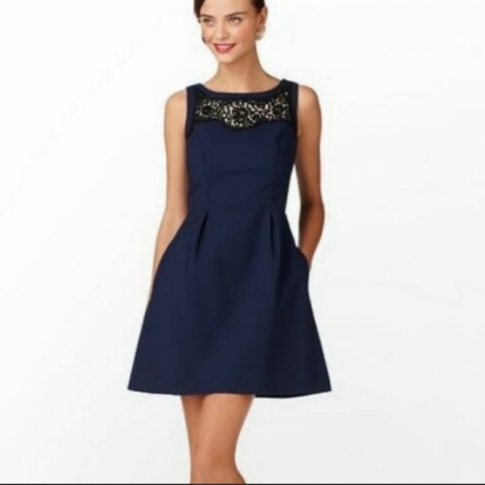 Lilly Pulitzer Emmy Dress Size 4 NWOT EUC 💙🖤